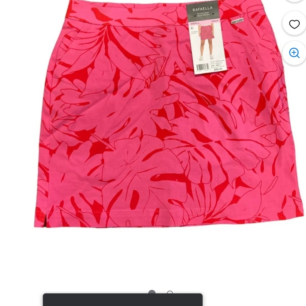 NWT Pink and Red Floral Skirt Skort XXL